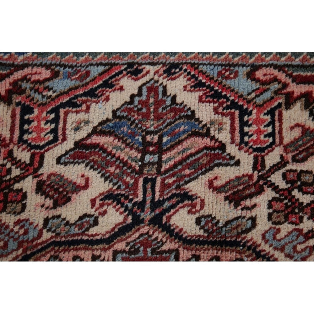 Vintage Traditional Heriz Persian Oriental Hand Knotted Wool Area Rug - 11'7" x 7'10"