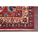 Vintage Traditional Isfahan Medallion Handmade Wool Persian Area Rug - 13'8" x 10'2"