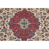 Vintage Traditional Isfahan Medallion Handmade Wool Persian Area Rug - 13'8" x 10'2"