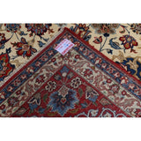 Vintage Traditional Isfahan Medallion Handmade Wool Persian Area Rug - 13'8" x 10'2"