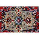 Vintage Traditional Isfahan Medallion Handmade Wool Persian Area Rug - 13'8" x 10'2"
