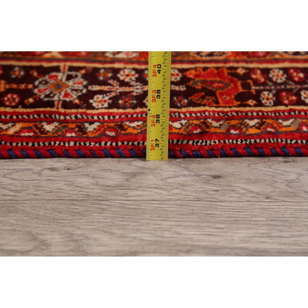 Vintage Tribal Geometric Lori Persian Area Rug Hand-Knotted Carpet - 5'3" x 7'11"