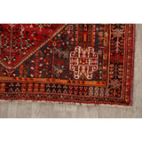 Vintage Tribal Geometric Lori Persian Area Rug Hand-Knotted Carpet - 5'3" x 7'11"