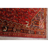Vintage Tribal Geometric Lori Persian Area Rug Hand-Knotted Carpet - 5'3" x 7'11"