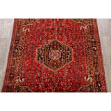 Vintage Tribal Geometric Lori Persian Area Rug Hand-Knotted Carpet - 5'3" x 7'11"