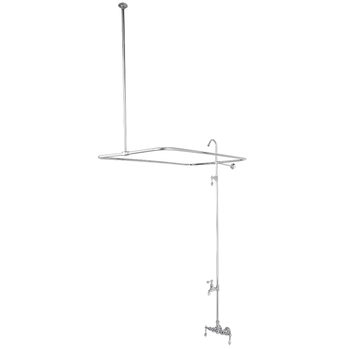 Kingston Brass Vintage Tub Wall Mount Tub Faucet with Shower Enclosure