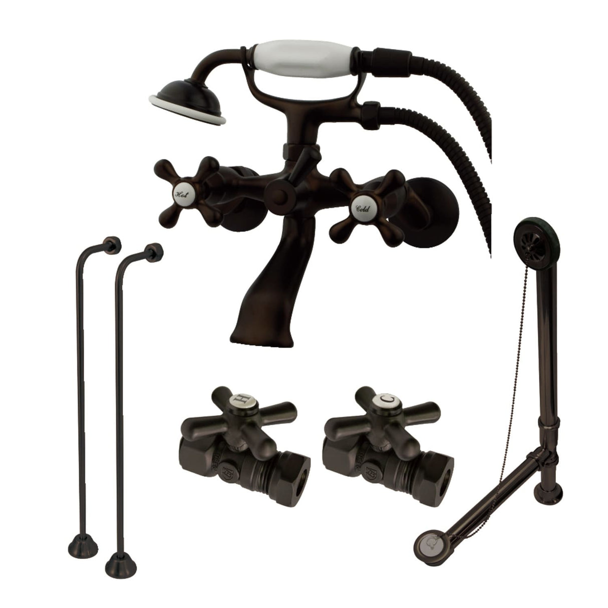 Kingston Brass Vintage Wall Mount Clawfoot Faucet Package