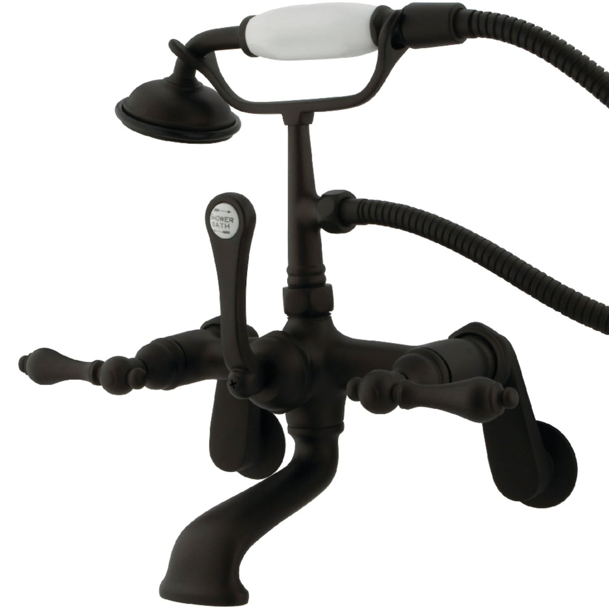 Vintage Wall Mount Clawfoot Tub Faucet with Hand Shower