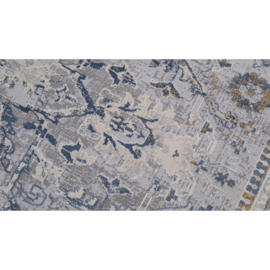 Vintage Zinnia Light Grey Blue Rug