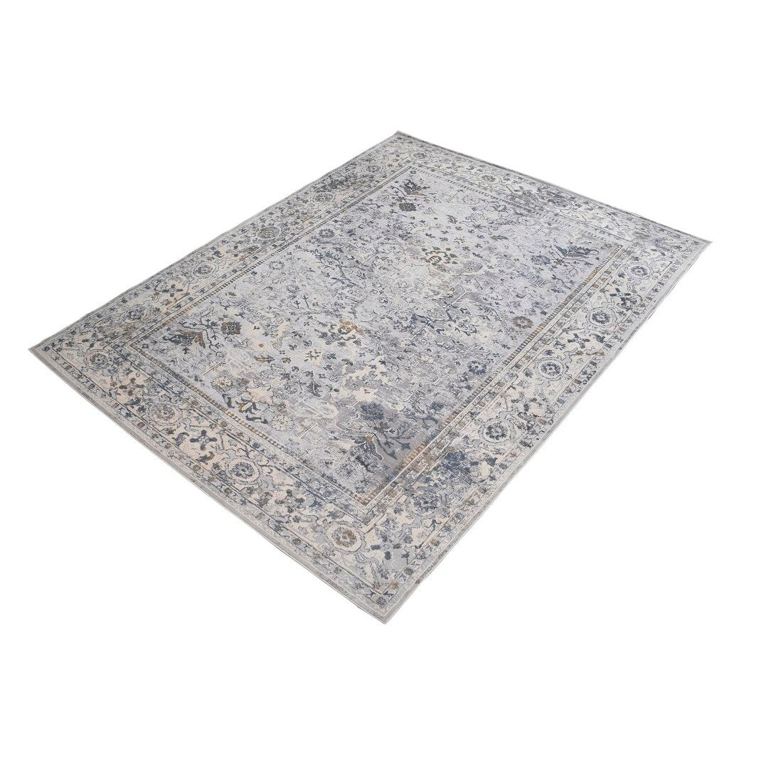 Vintage Zinnia Light Grey Blue Rug