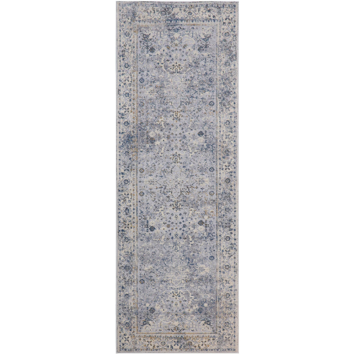 Vintage Zinnia Light Grey Blue Rug
