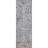 Vintage Zinnia Light Grey Blue Rug