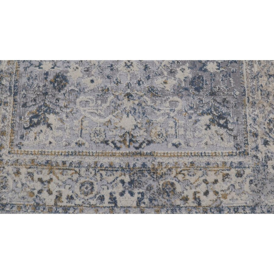 Vintage Zinnia Light Grey Blue Rug