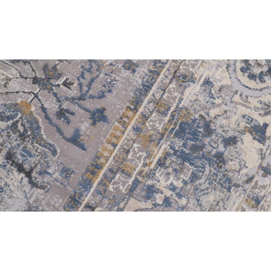 Vintage Zinnia Light Grey Blue Rug