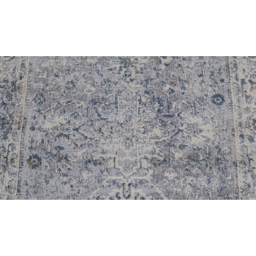 Vintage Zinnia Light Grey Blue Rug