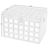 Vintorary Wooden Rectangle Galvanized Metal Lined Storage Trunk, Large