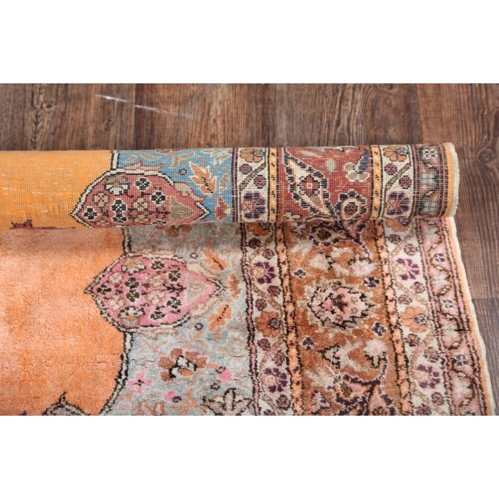 Vinttage Yahyali Turkish Oriental Geometric Hand Knotted Area Rug - 10' x 6'3"
