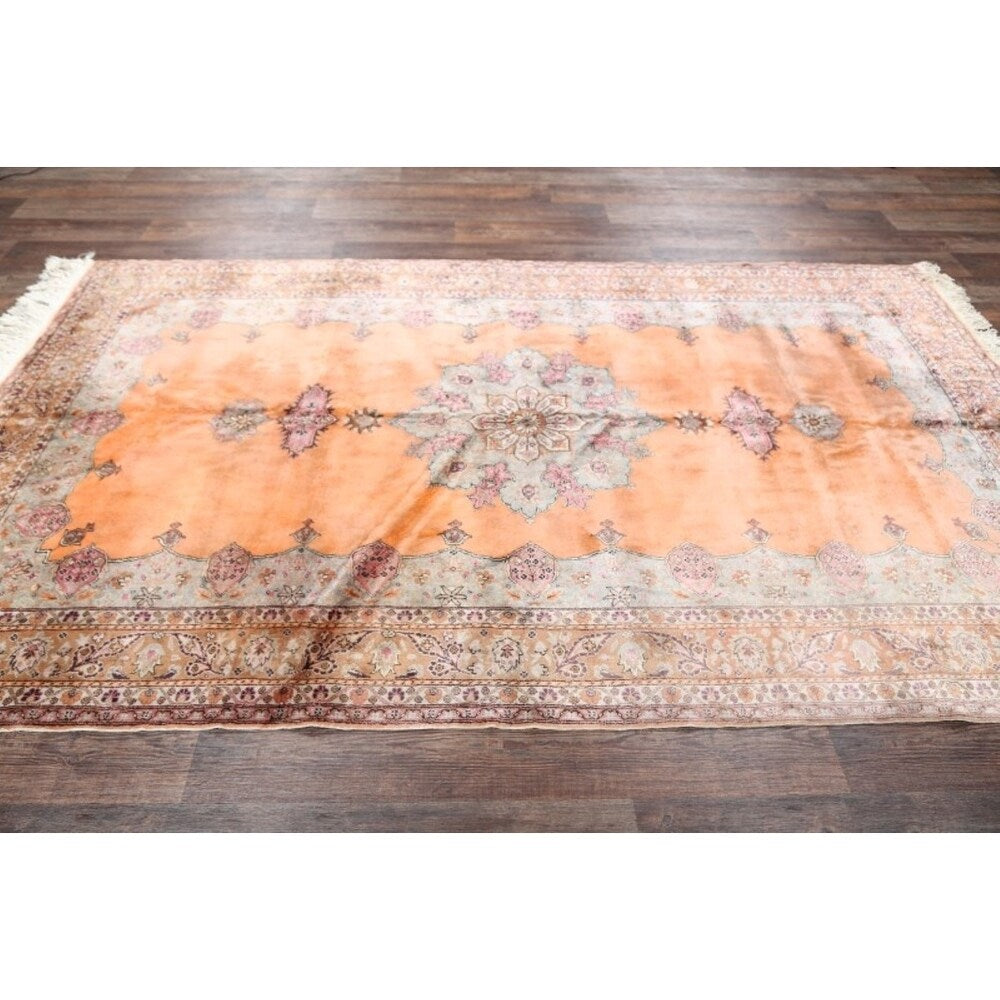 Vinttage Yahyali Turkish Oriental Geometric Hand Knotted Area Rug - 10' x 6'3"