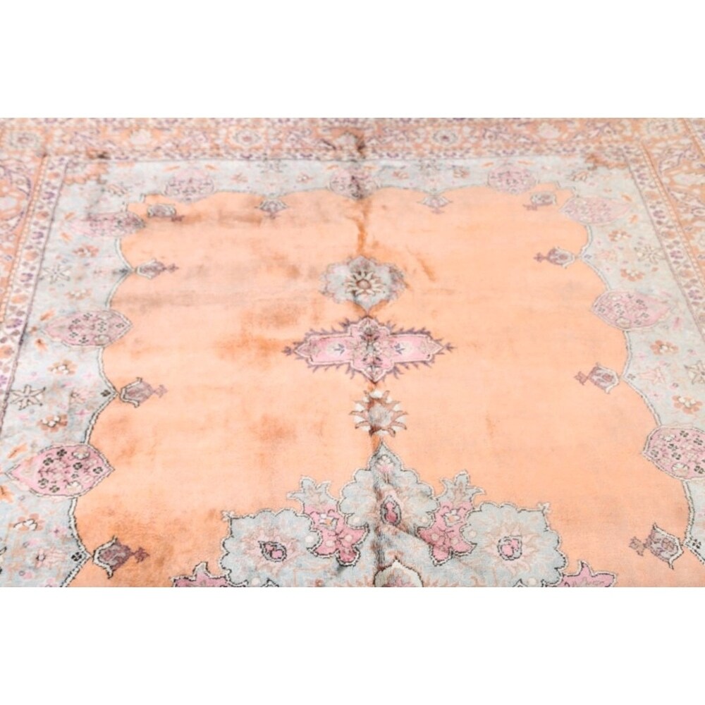Vinttage Yahyali Turkish Oriental Geometric Hand Knotted Area Rug - 10' x 6'3"