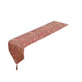 Violet Linen Boutique Zebra Patern Polyester Table Runner