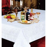 Violet Linen Princess Zig Zag Vertical Stripes Chevron Tablecloth