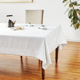 Violet Linen Princess Zig Zag Vertical Stripes Chevron Tablecloth