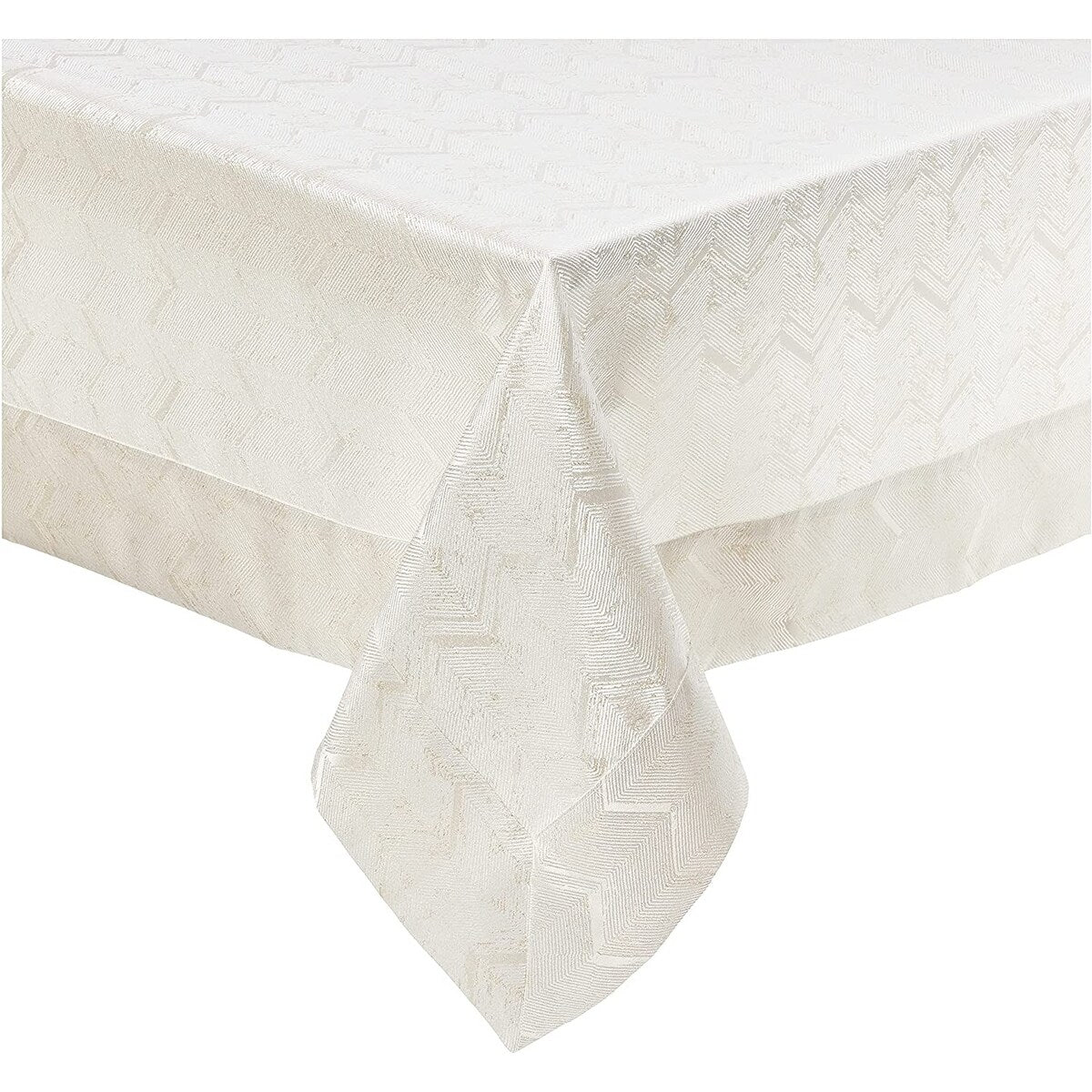 Violet Linen Princess Zig Zag Vertical Stripes Chevron Tablecloth