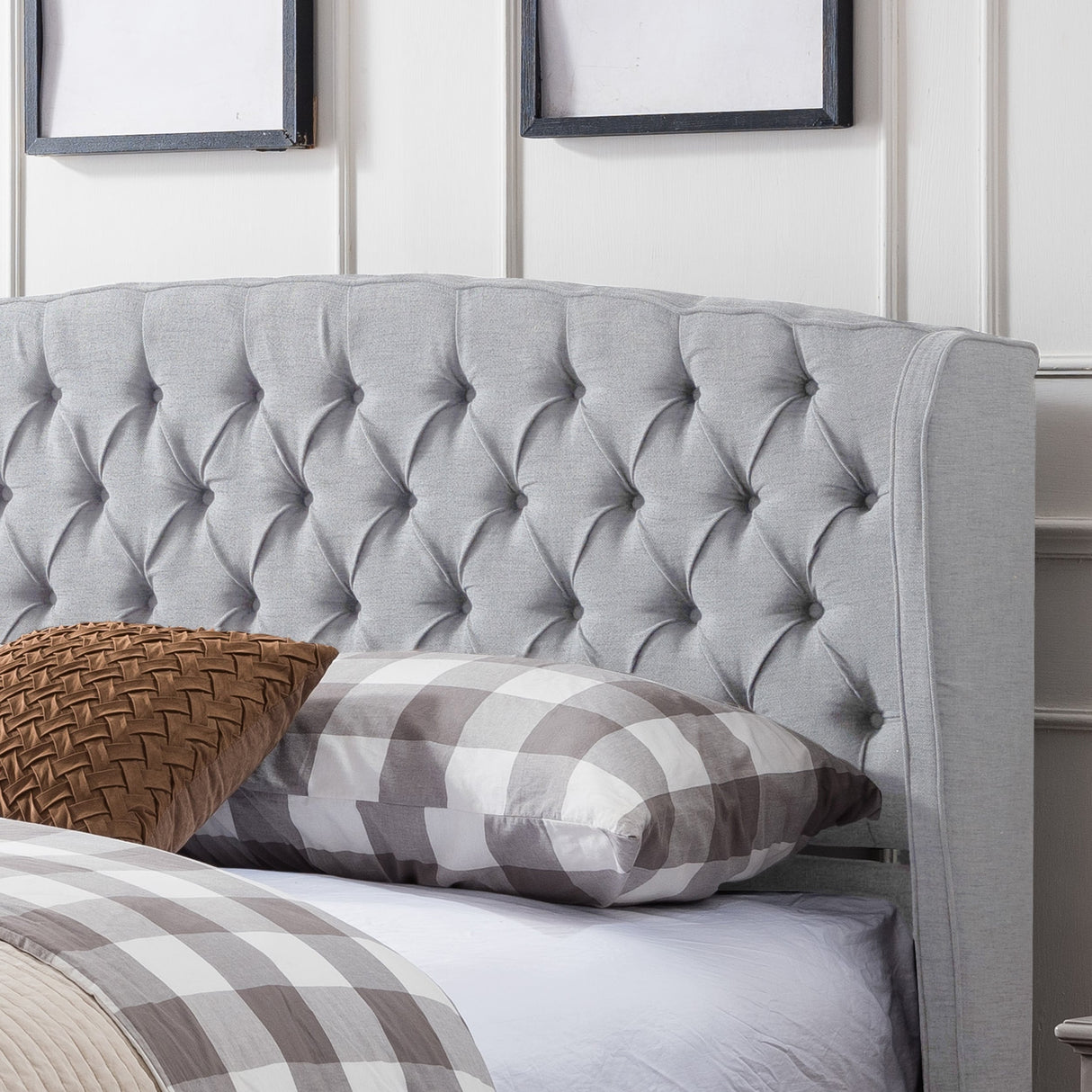 Virago Upholstered Low-profile King Platform Bed by Christopher Knight Home