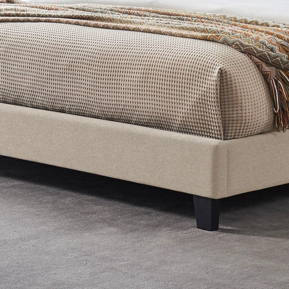 Eveleth Modern Upholstered King Bed Platform by Christopher Knight Home