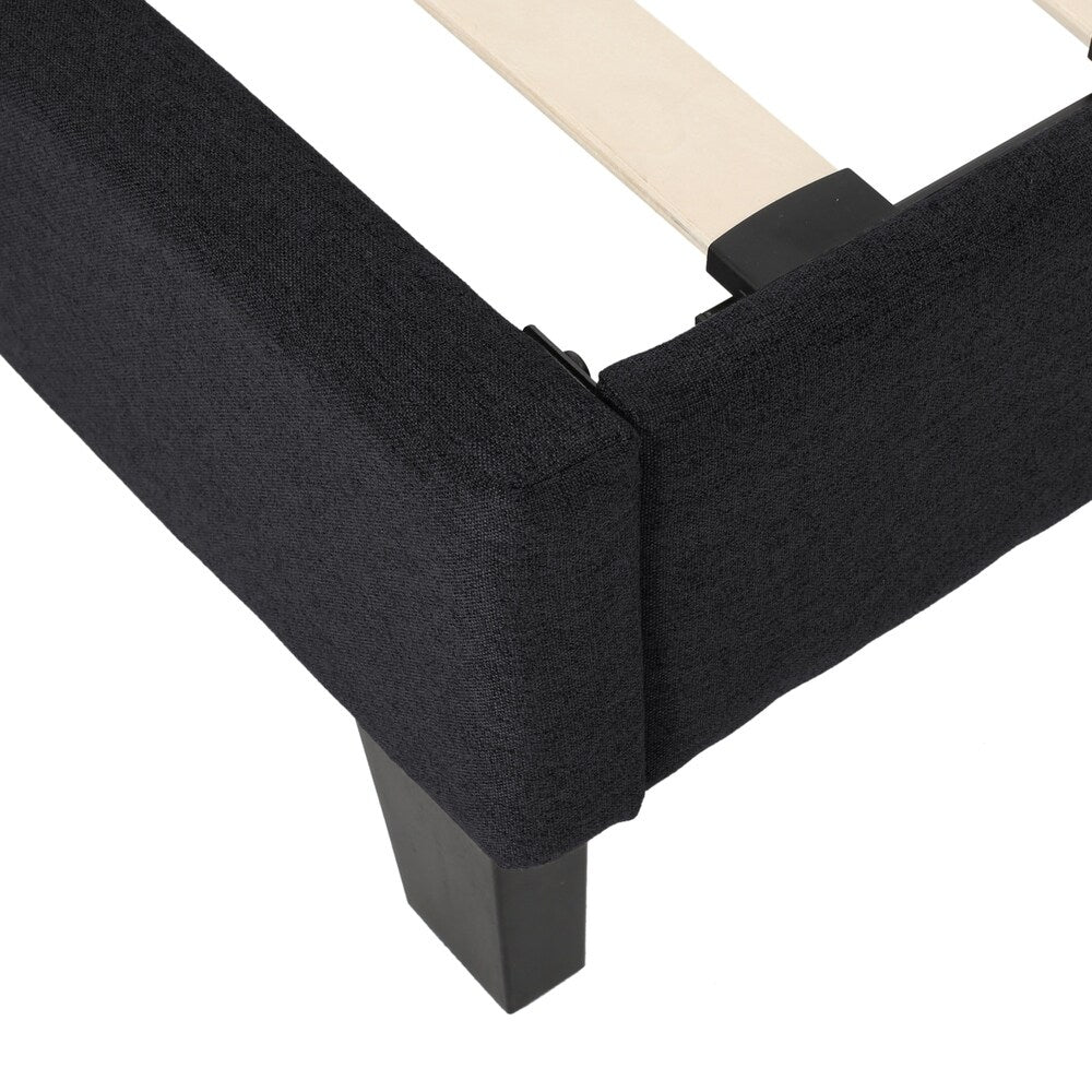 Eveleth Modern Upholstered King Bed Platform by Christopher Knight Home