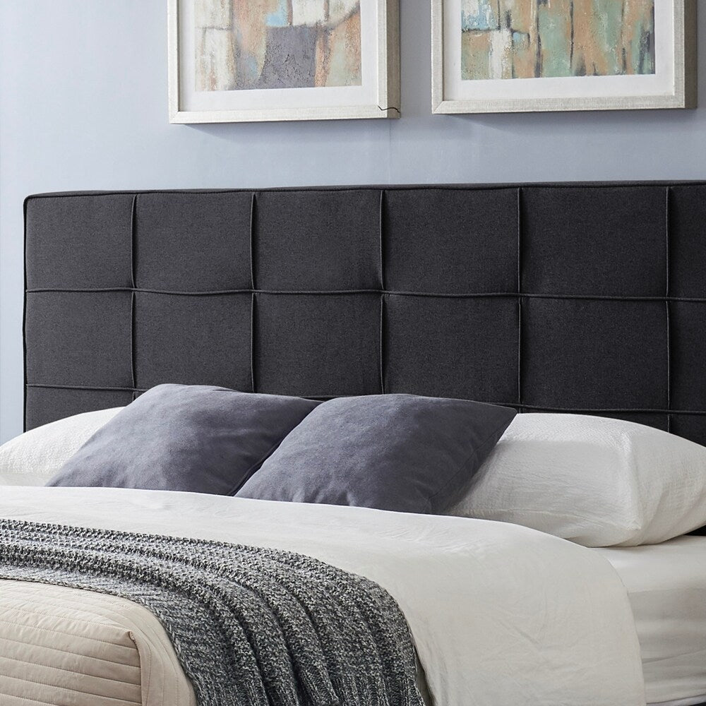 Eveleth Modern Upholstered King Bed Platform by Christopher Knight Home