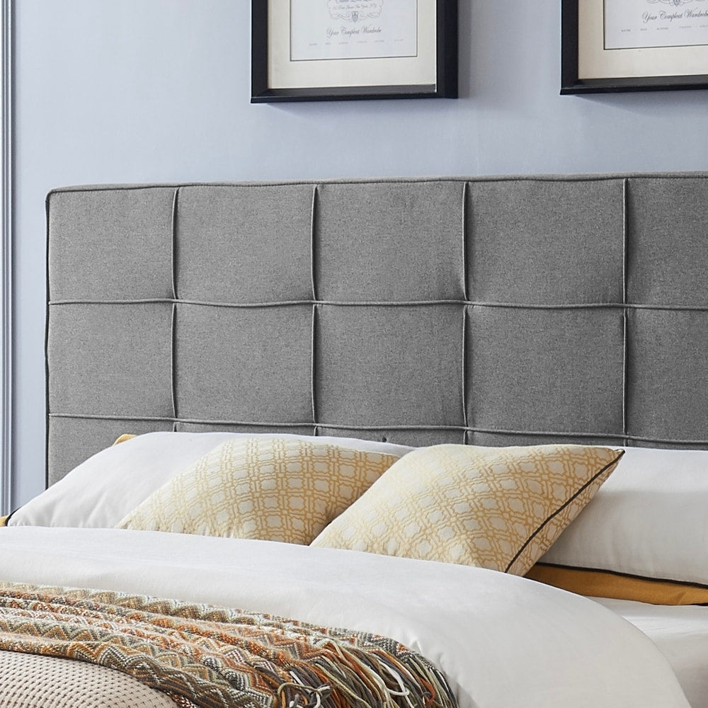 Eveleth Modern Upholstered King Bed Platform by Christopher Knight Home