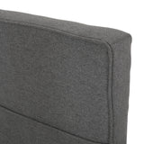 Eveleth Modern Upholstered King Bed Platform by Christopher Knight Home