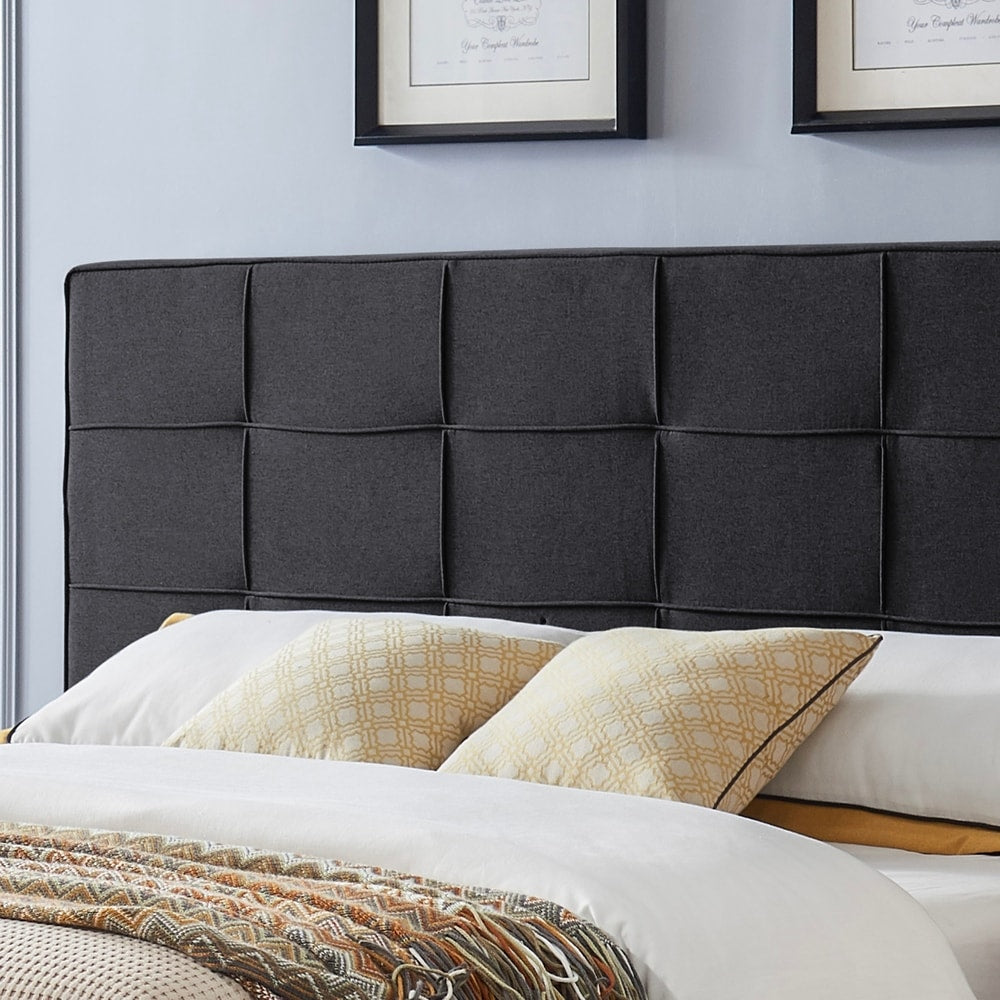Eveleth Modern Upholstered King Bed Platform by Christopher Knight Home