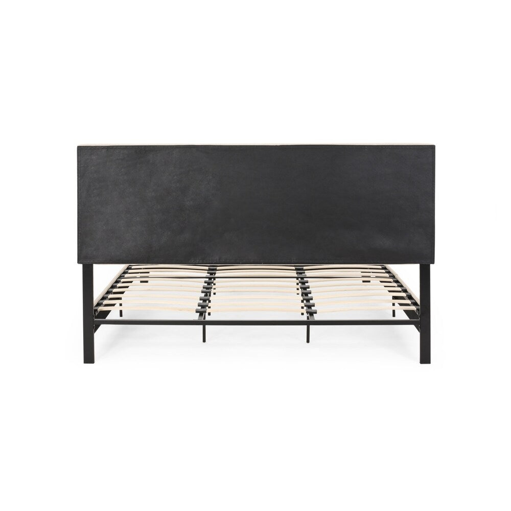 Eveleth Modern Upholstered King Bed Platform by Christopher Knight Home