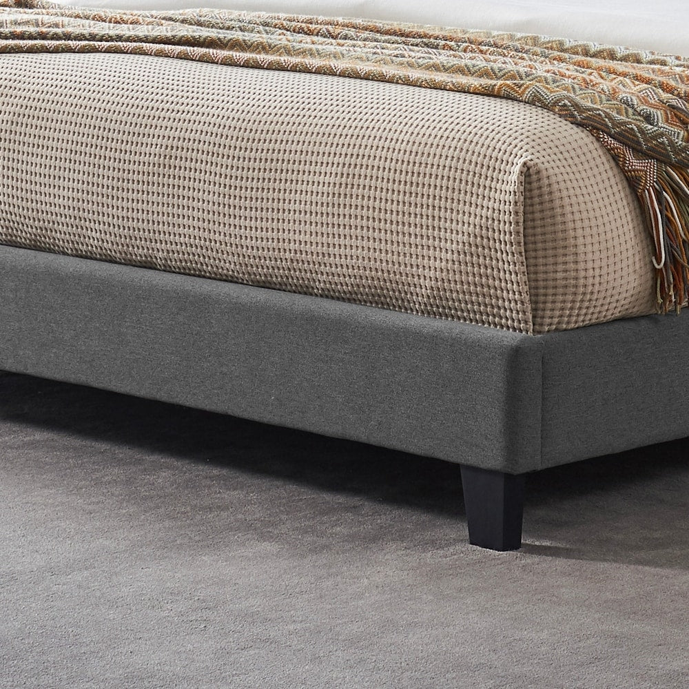 Eveleth Modern Upholstered King Bed Platform by Christopher Knight Home