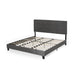 Eveleth Modern Upholstered King Bed Platform by Christopher Knight Home