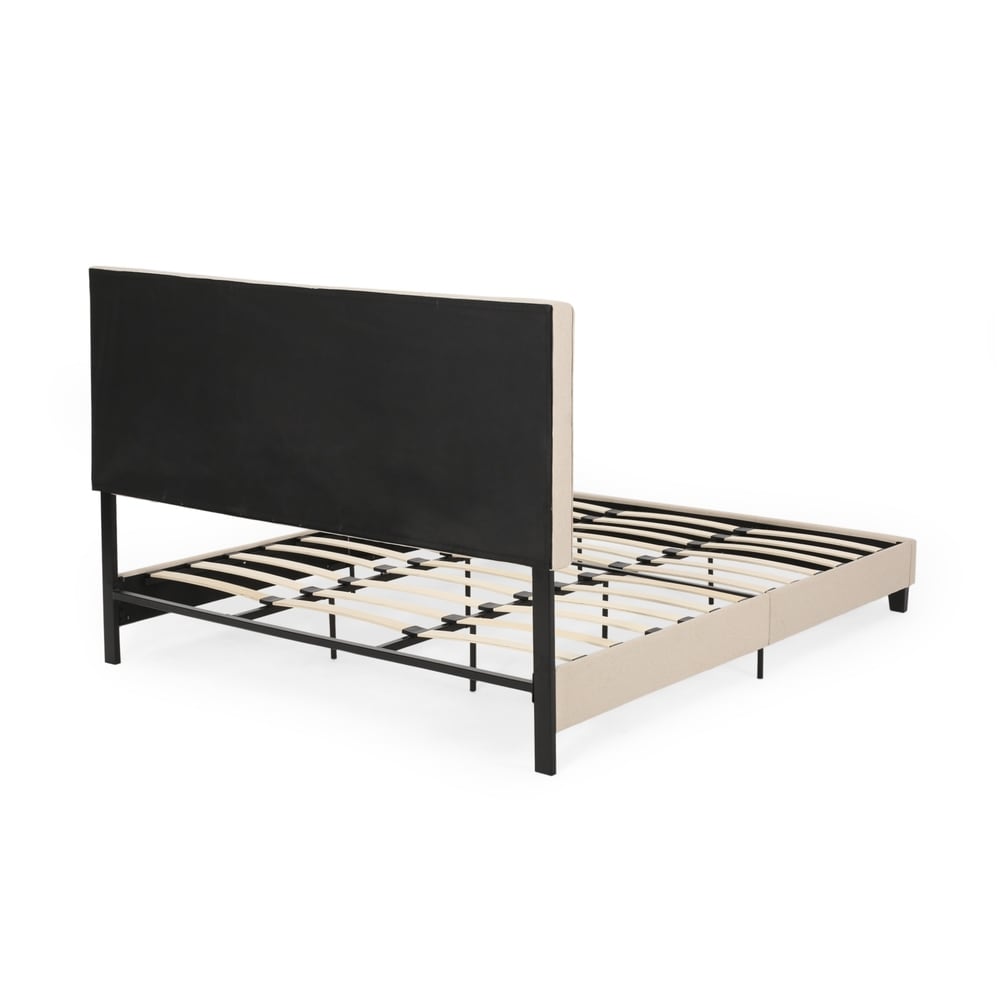 Eveleth Modern Upholstered King Bed Platform by Christopher Knight Home