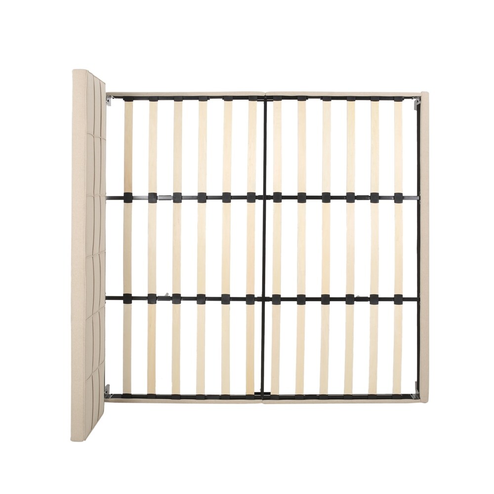 Eveleth Modern Upholstered King Bed Platform by Christopher Knight Home