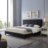 Eveleth Modern Upholstered King Bed Platform by Christopher Knight Home