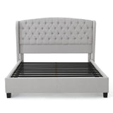 Virago Upholstered Low-profile King Platform Bed by Christopher Knight Home
