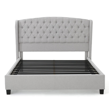 Virago Upholstered Low-profile King Platform Bed by Christopher Knight Home