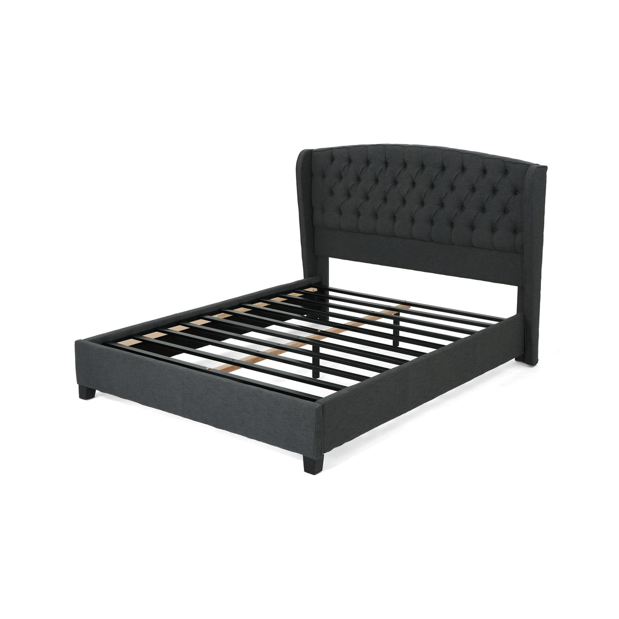 Virago Upholstered Low-profile King Platform Bed by Christopher Knight Home