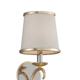 Virtuoso 1-light Gold Leaf Wall Sconce with Polished Stainless Accents