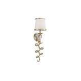 Virtuoso 1-light Gold Leaf Wall Sconce with Polished Stainless Accents