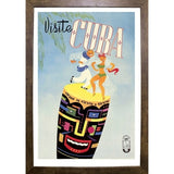 Visite Cuba-VINAPP124319 Framed Print 20"x13.5" by Vintage Apple Collection