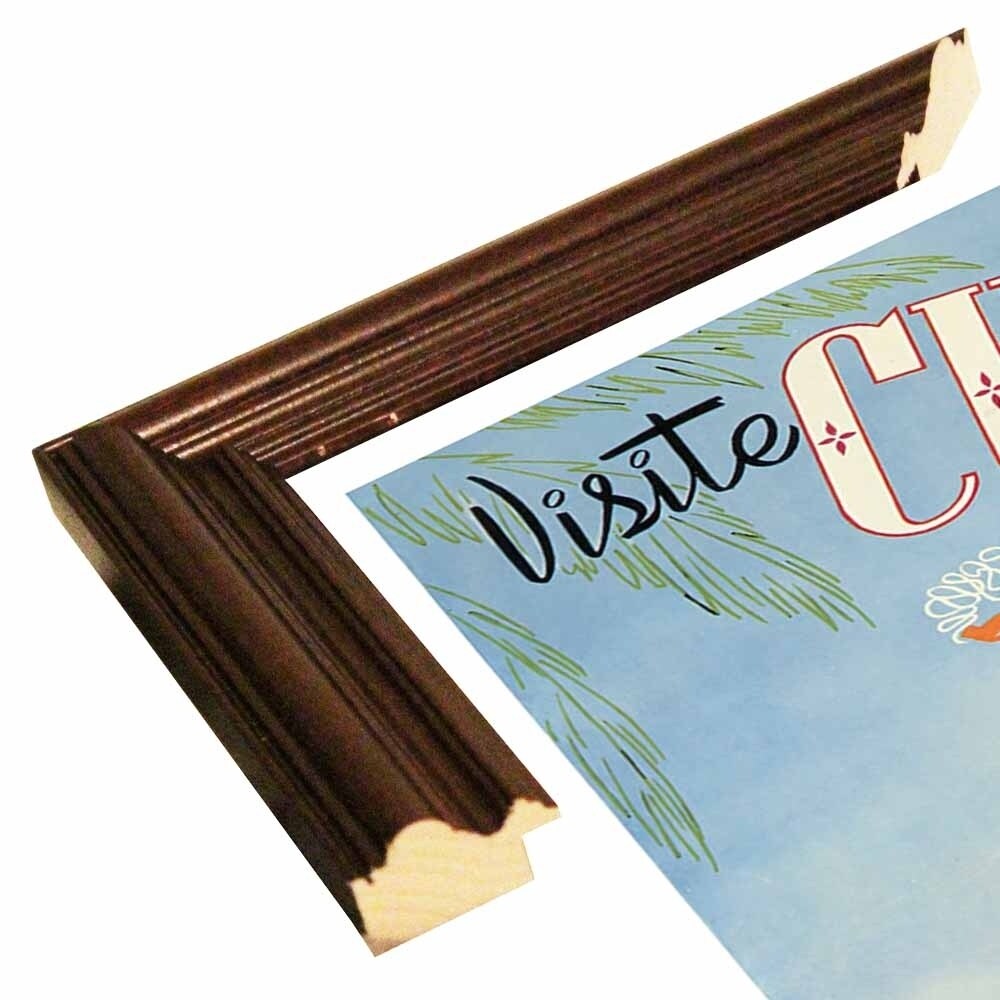 Visite Cuba-VINAPP124319 Framed Print 20"x13.5" by Vintage Apple Collection