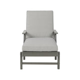 Signature Design by Ashley Visola Outdoor Poly All Weather Chaise Lounge with Cushion - 32.75" W x 78" D x 24.38" H