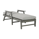 Signature Design by Ashley Visola Outdoor Poly All Weather Chaise Lounge with Cushion - 32.75" W x 78" D x 24.38" H