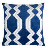 Vivian Applique Velvet 20" Square Decorative Throw Pillow